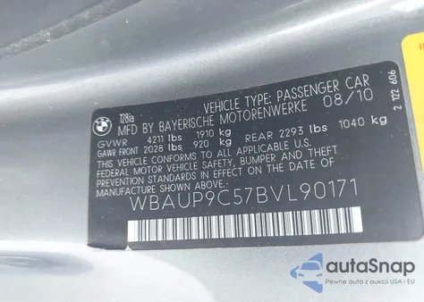 2011 BMW 128 I from USA, damaged, VIN WBAUP9C57BVL90171